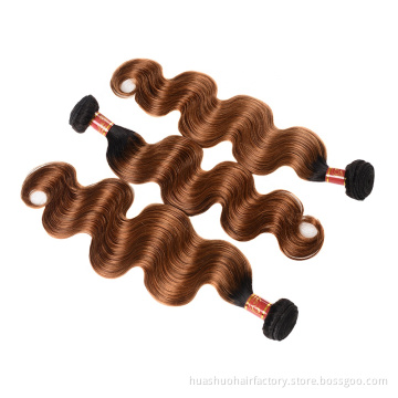 Salable  one donor  T1b30 Body Wave Hair Weaving Cuticle Aligned  Virgin Remy Peruvian Hair